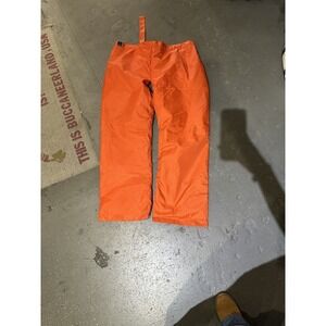 Vintage 1980s Nordtec Safety Bright Orange Work Cargo Pants Size XL